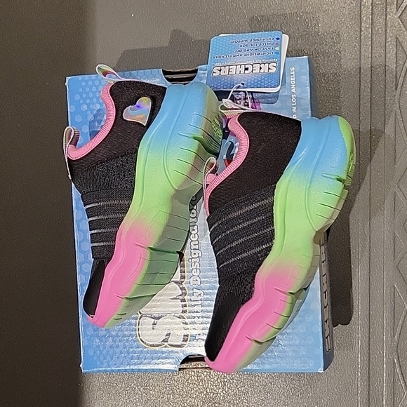 NWT in Box: Toddler Skechers Flex Blast Lil Sherbert Sneakers - Picture 3 of 12